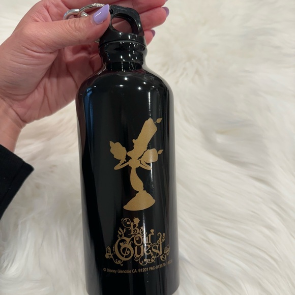 Disney Store Cast Member Exclusive Be Our Guest Lumiere Water Bottle 7” NEW - Picture 4 of 12